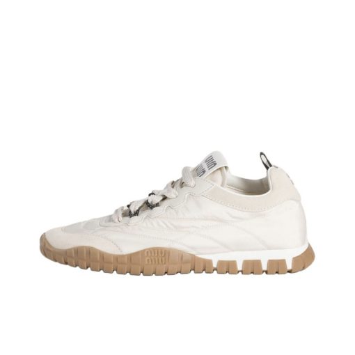 MIU MIU/미우미우 스웨이드 스니커즈 아이보리 5E417E_ZJM_F0304_F_005