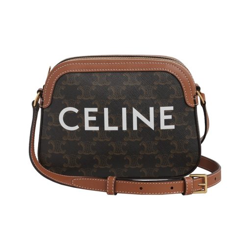 CELINE 가죽 카메라 가방, 어깨 크로스백 S 여성 블랙 브라운