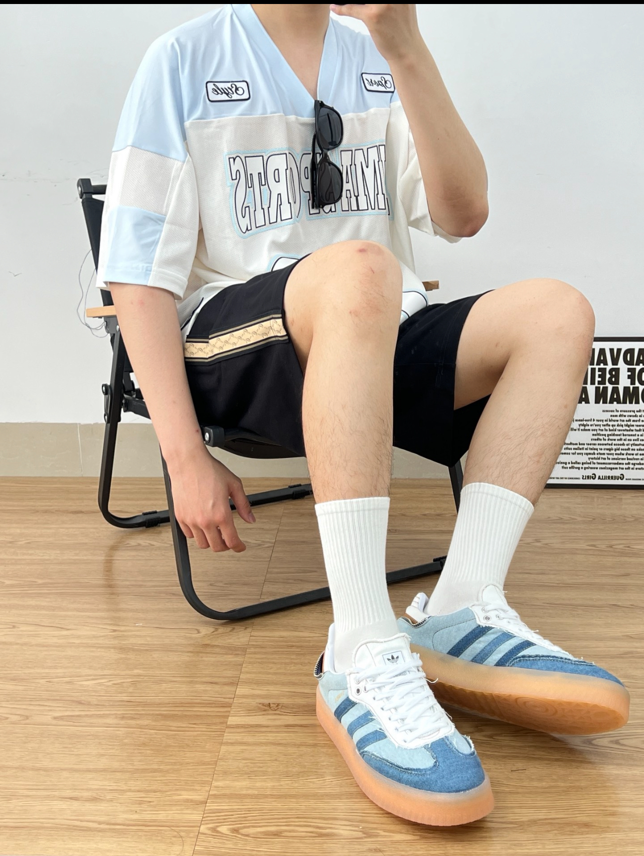 아디다스 x 아트모스 삼배 스택드 데님 클라우드 화이트 메사 II0001 photo review